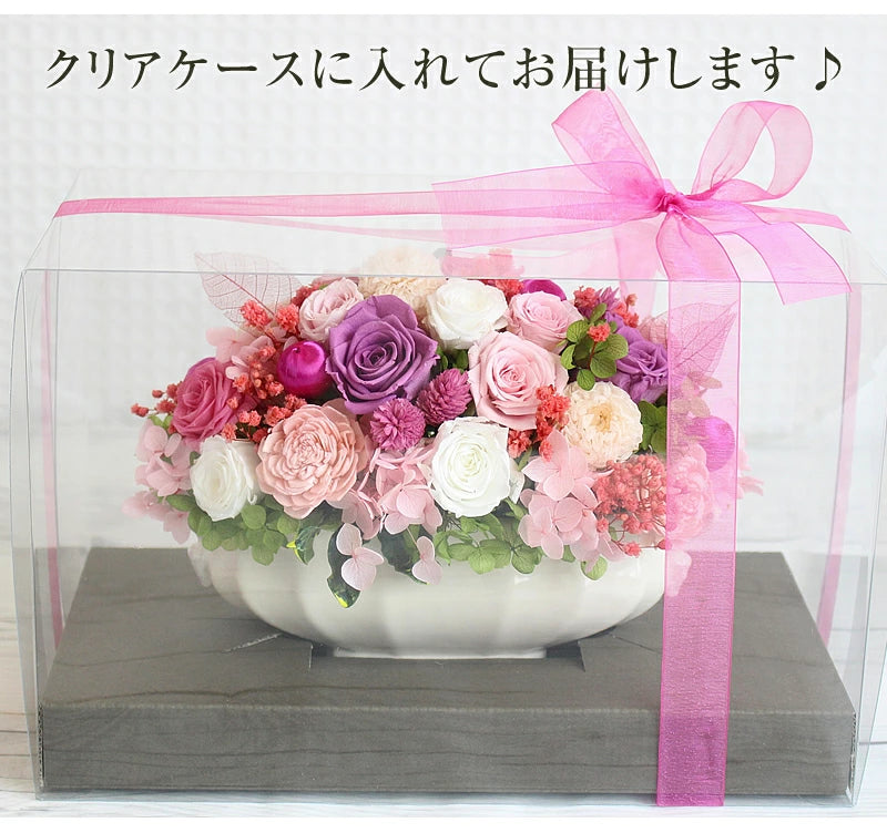 ■陶器フラワーアレンジ
